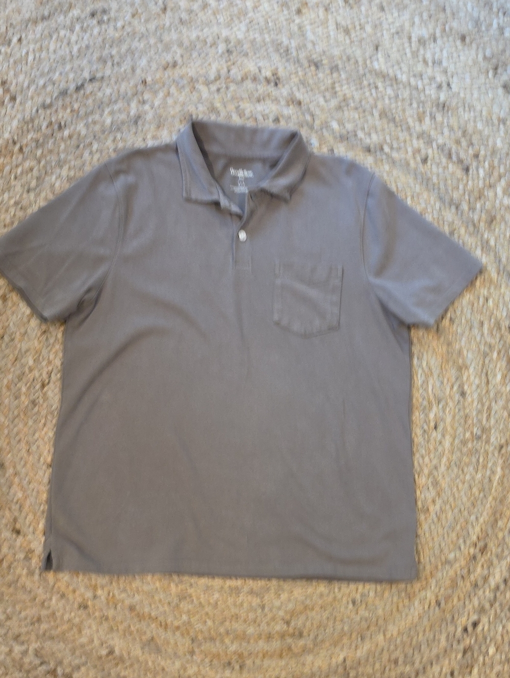 Men's Vintage Brown Pocket Polo Shirt
